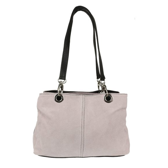 Italian Suede Shoulder Bag Pinky Nude :o) - Picture 1 of 7